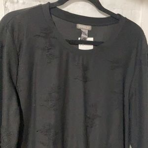 DIVIDED H&M Long Sleeve Tattered Shirt| M